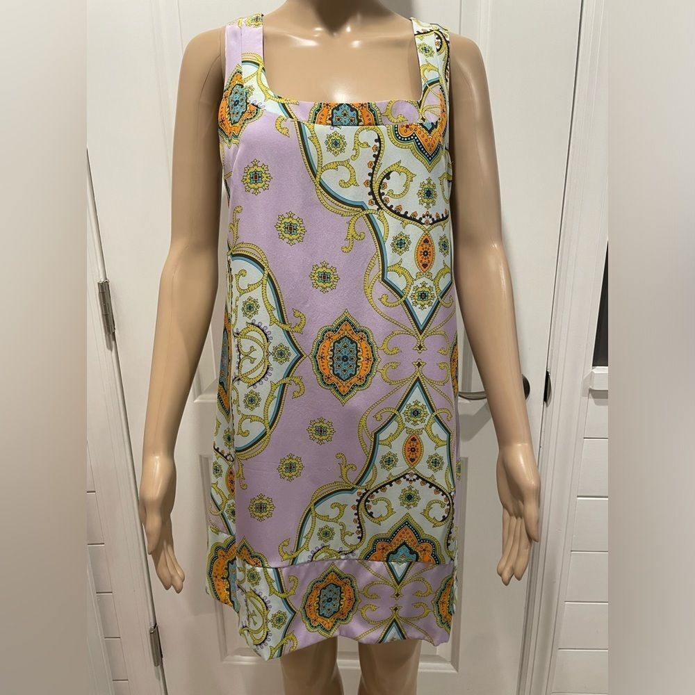 Alice & Trixie Womens Sleeveless Silk Shift Sheath Dress  size M